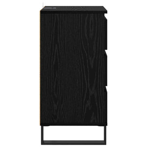 Credenza con cassetto Rovere nero Legno multistrato 881716