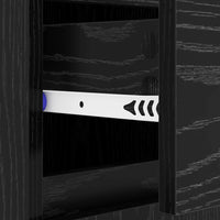 Credenza con cassetto Rovere Nero 60 x 35 x 70 cm 881725