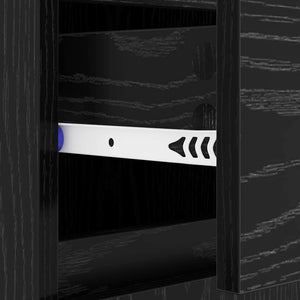 Credenza con cassetto Rovere Nero 60 x 35 x 70 cm 881725