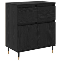 Credenza con Cassetto-Buffet-Armadio da cucina Rovere Nero 60 x 35 x 70 cm 161996