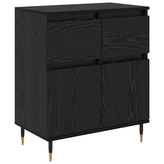 Credenza con Cassetto-Buffet-Armadio da cucina Rovere Nero 60 x 35 x 70 cm 161996