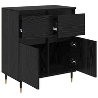 Credenza con Cassetto-Buffet-Armadio da cucina Rovere Nero 60 x 35 x 70 cm 161996