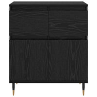 Credenza con cassetto Rovere Nero 60 x 35 x 70 cm 881725