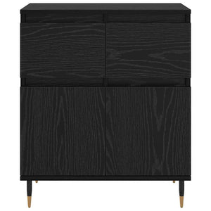 Credenza con Cassetto-Buffet-Armadio da cucina Rovere Nero 60 x 35 x 70 cm 161996