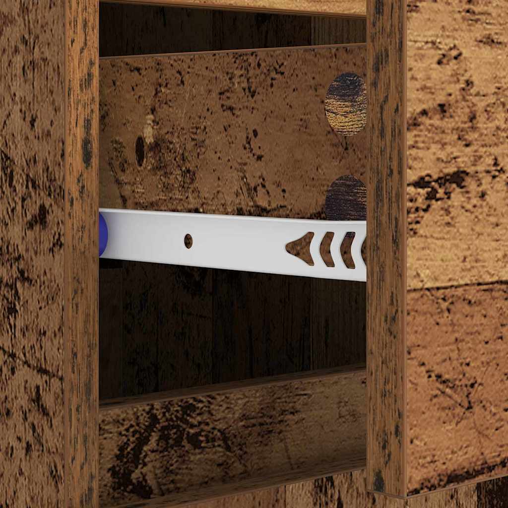 Credenza con Cassetto-Buffet-Armadio da cucina Legno vecchio 60 x 35 x 70 cm 717444