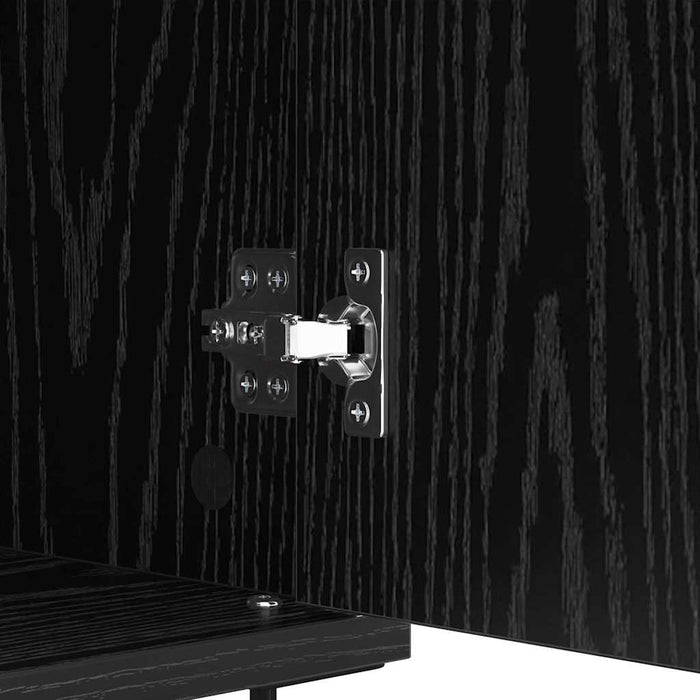 Credenza con cassetto Rovere Nero 60 x 35 x 70 cm 881734