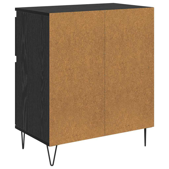 Credenza con cassetto Rovere Nero 60 x 35 x 70 cm 881734
