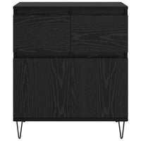 Credenza con cassetto Rovere Nero 60 x 35 x 70 cm 881734