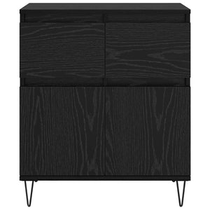 Credenza con cassetto Rovere Nero 60 x 35 x 70 cm 881734
