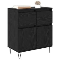 Credenza con cassetto Rovere Nero 60 x 35 x 70 cm 881734