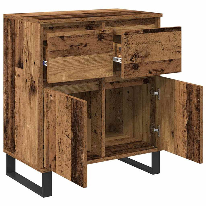 Credenza con Cassetto-Buffet-Armadio da cucina Legno vecchio 60 x 35 x 70 cm 488736