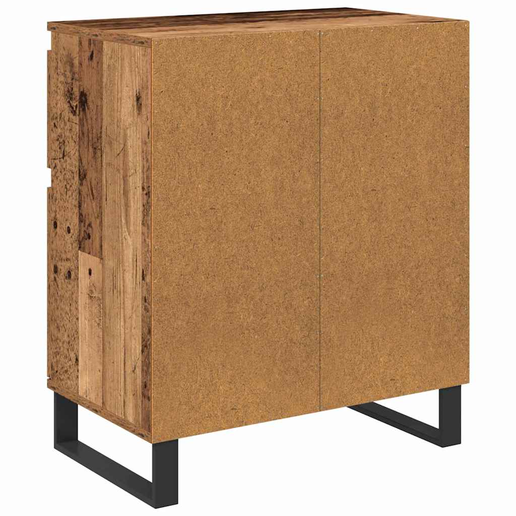 Credenza con Cassetto-Buffet-Armadio da cucina Legno vecchio 60 x 35 x 70 cm 488736