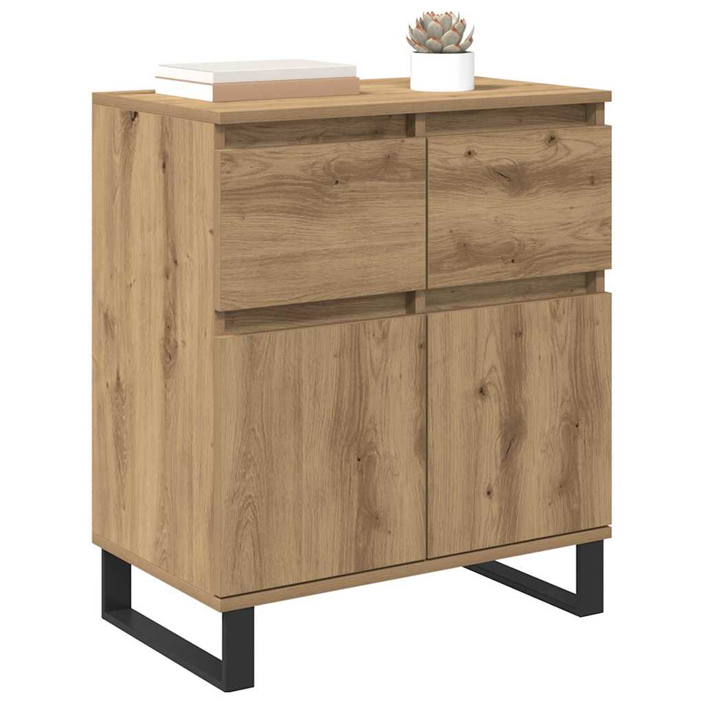 Credenza con Cassetto-Buffet-Armadio da cucina Rovere artigianale 60 x 35 x 70 cm 706077
