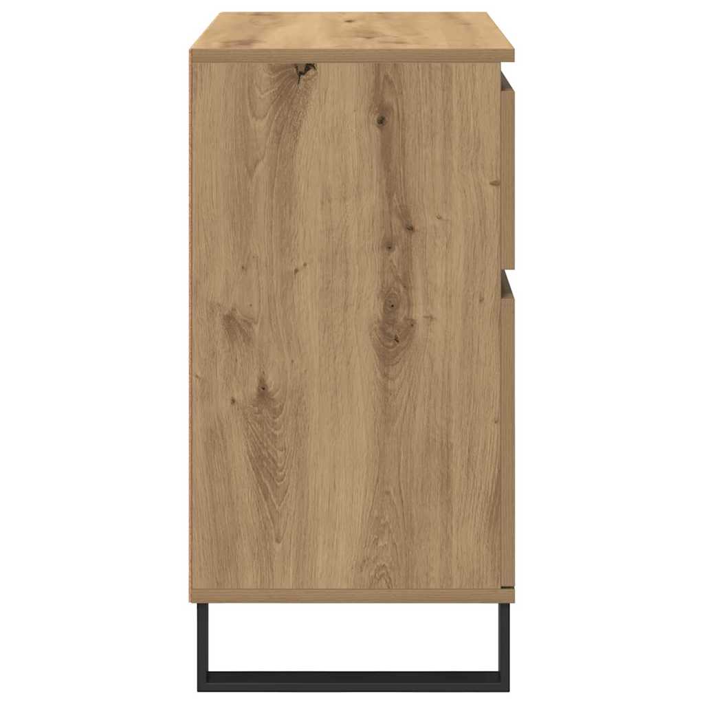 Credenza con Cassetto-Buffet-Armadio da cucina Rovere artigianale 60 x 35 x 70 cm 706077