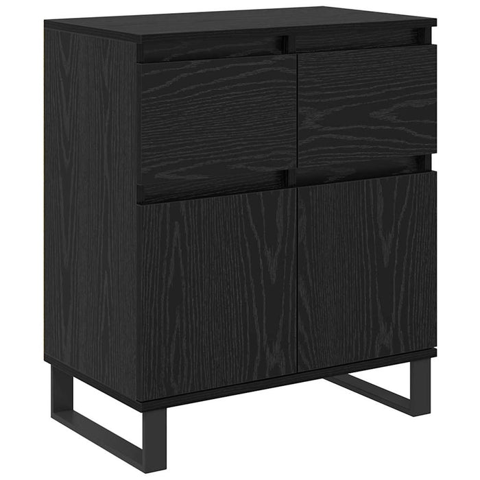 Credenza con cassetto Rovere Nero 60 x 35 x 70 cm 881743