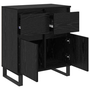 Credenza con cassetto Rovere Nero 60 x 35 x 70 cm 881743