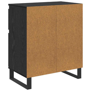 Credenza con cassetto Rovere Nero 60 x 35 x 70 cm 881743