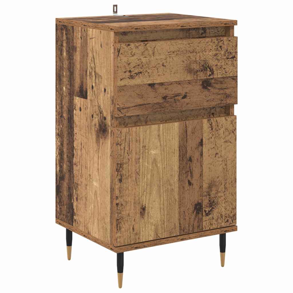 Credenza con Cassetto-Buffet-Armadio da cucina Legno vecchio 40 x 35 x 70 cm 161768