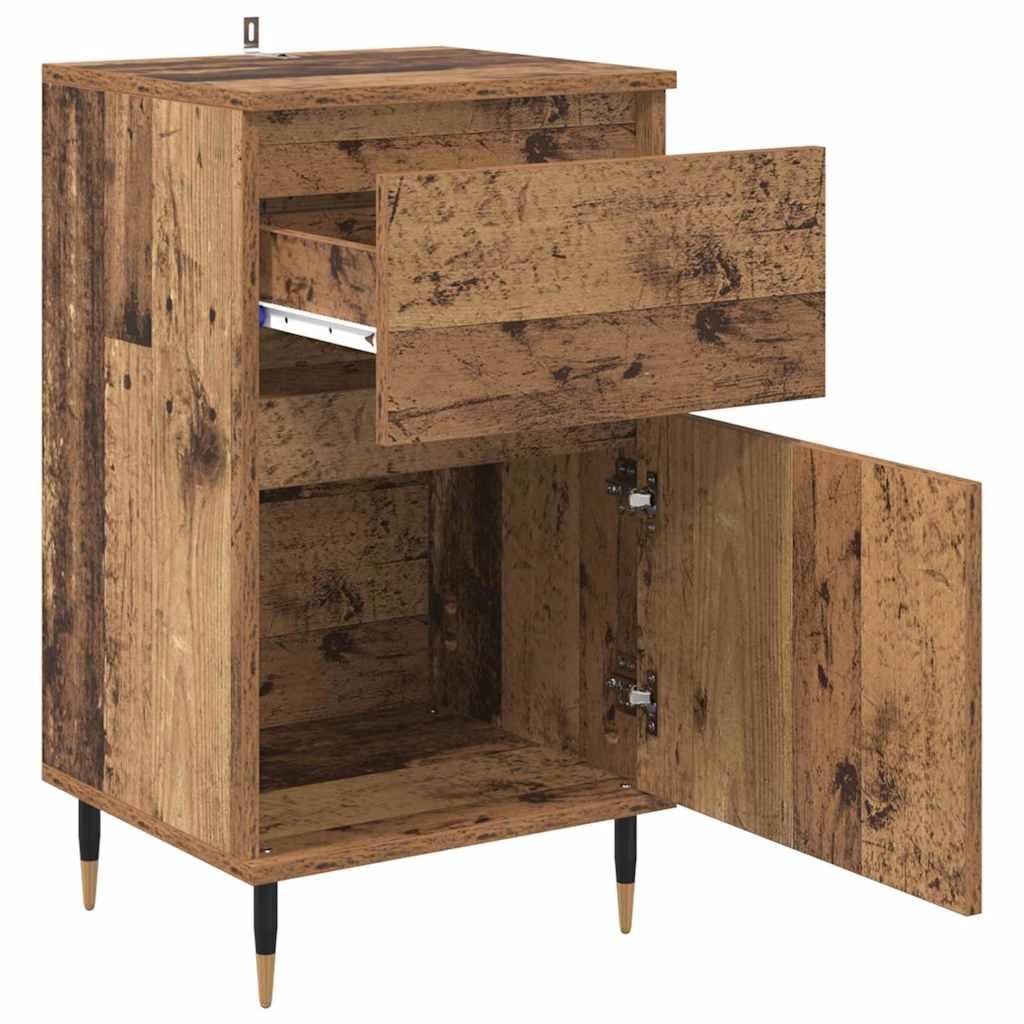 Credenza con Cassetto-Buffet-Armadio da cucina Legno vecchio 40 x 35 x 70 cm 161768