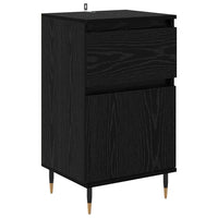 Credenza con cassetto Rovere Nero 40 x 35 x 70 cm 881752