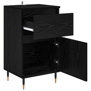 Credenza con cassetto Rovere Nero 40 x 35 x 70 cm 881752
