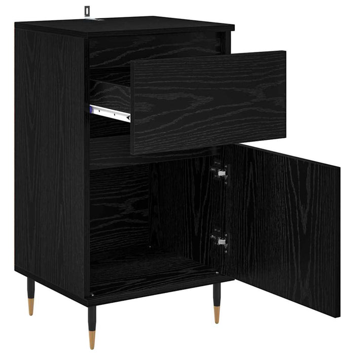 Credenza con cassetto Rovere Nero 40 x 35 x 70 cm 881752