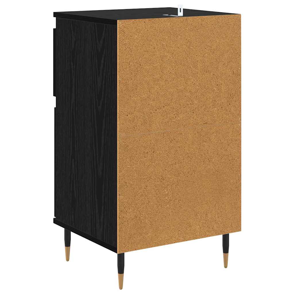 Credenza con Cassetto-Buffet-Armadio da cucina Rovere Nero 40 x 35 x 70 cm 855771
