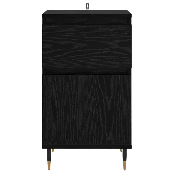 Credenza con cassetto Rovere Nero 40 x 35 x 70 cm 881752
