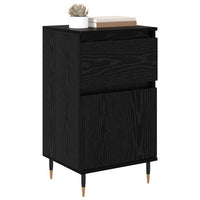 Credenza con cassetto Rovere Nero 40 x 35 x 70 cm 881752