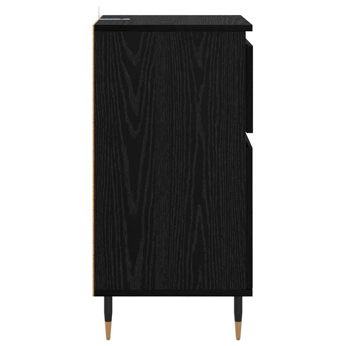 Credenza con cassetto Rovere Nero 40 x 35 x 70 cm 881752