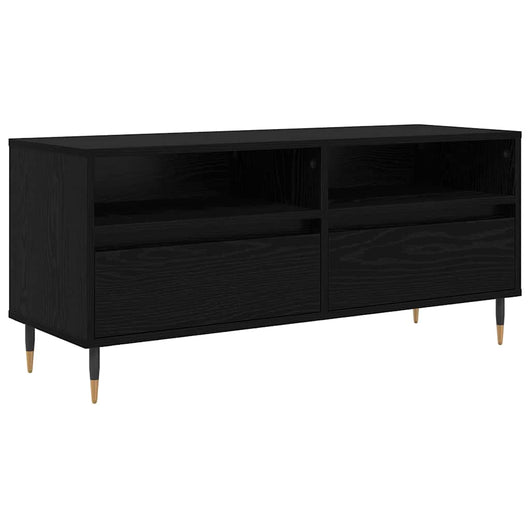 Mobile TV con cassetto-Credenza TV-Console TV Rovere Nero 100 x 34,5 x 44,5 cm 139787