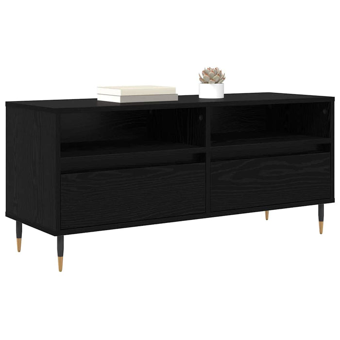 Mobile TV con cassetto-Credenza TV-Console TV Rovere Nero 100 x 34,5 x 44,5 cm 139787