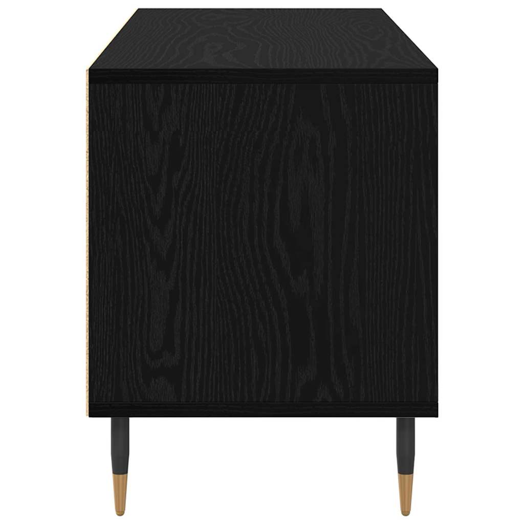 Mobile TV con cassetto-Credenza TV-Console TV Rovere Nero 100 x 34,5 x 44,5 cm 139787
