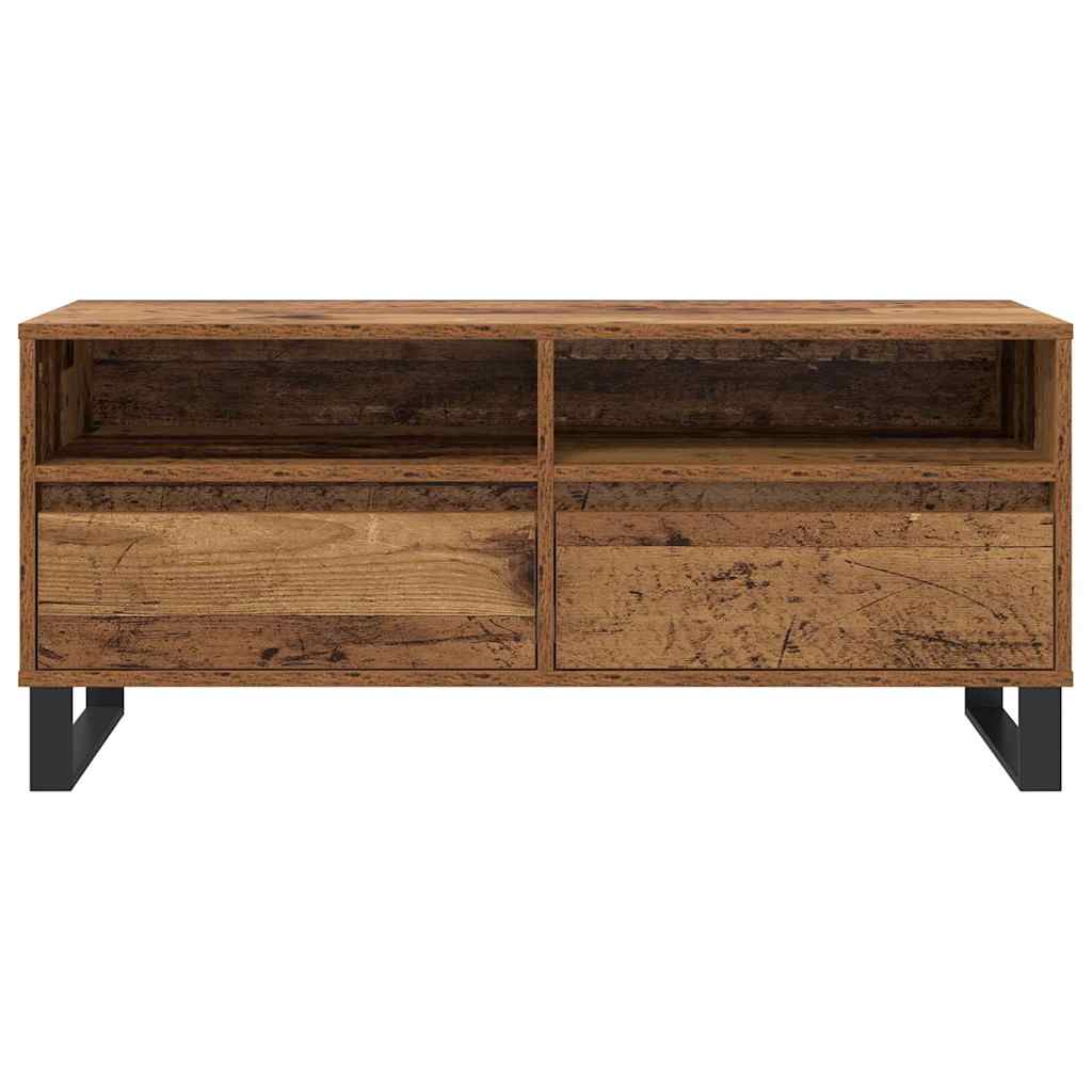 Mobile TV con cassetto-Credenza TV-Console TV Legno vecchio 100 x 34,5 x 44,5 cm 902731