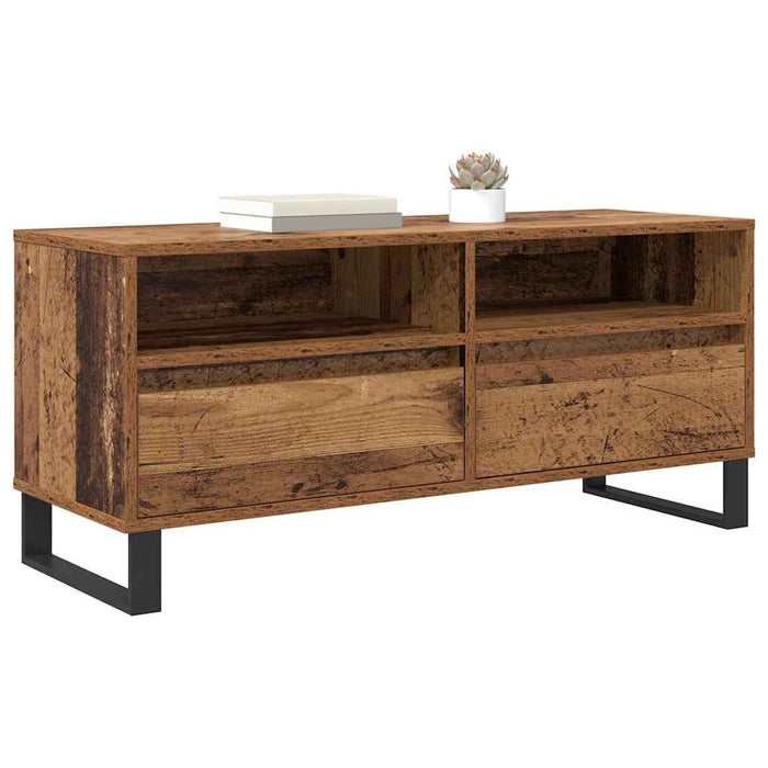 Mobile TV con cassetto-Credenza TV-Console TV Legno vecchio 100 x 34,5 x 44,5 cm 902731
