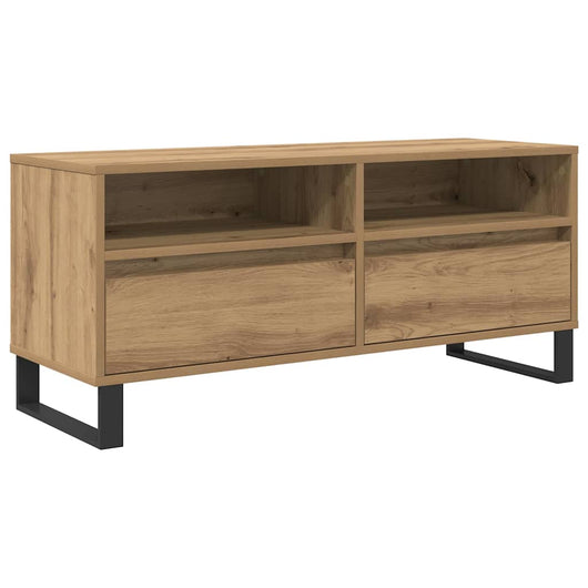 Mobile TV con cassetto-Credenza TV-Console TV Rovere artigianale 100 x 34,5 x 44,5 cm 724224