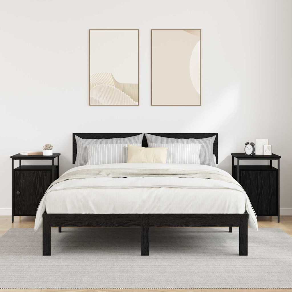 Armadio da Notte 2 pcs Rovere nero 40 x 42 x 60cm 881811