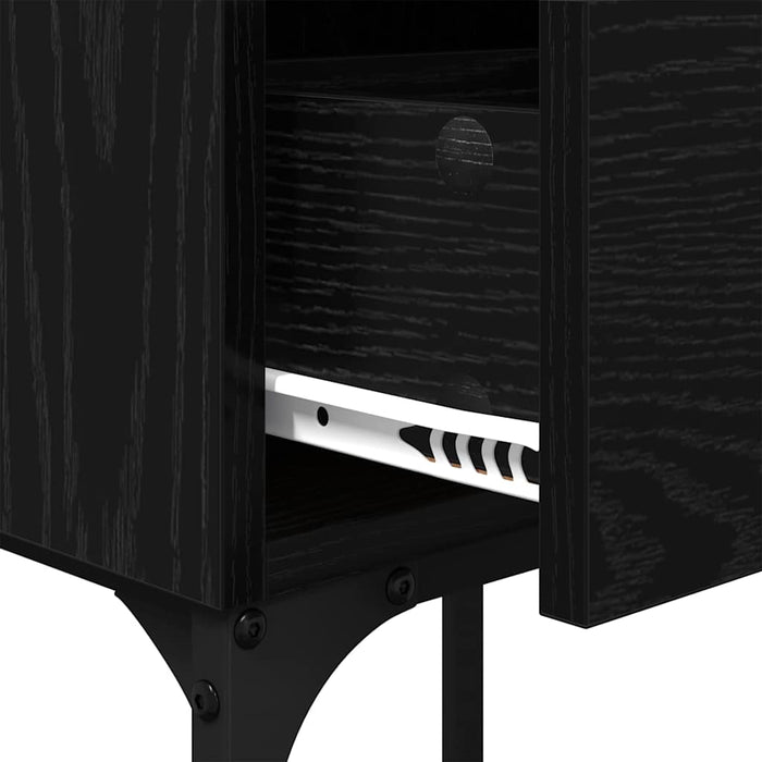 Comodino Rovere nero 40 x 29 x 60 cm Legno multistrato 881830