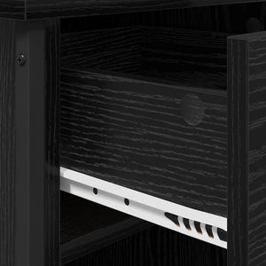 Armadio da Notte Rovere nero 40 x 42 x 50 cm Legno multistrato 881850