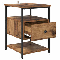 Armadio da Notte con cassetto Legno vecchio 40 x 42 x 56 cm 881874