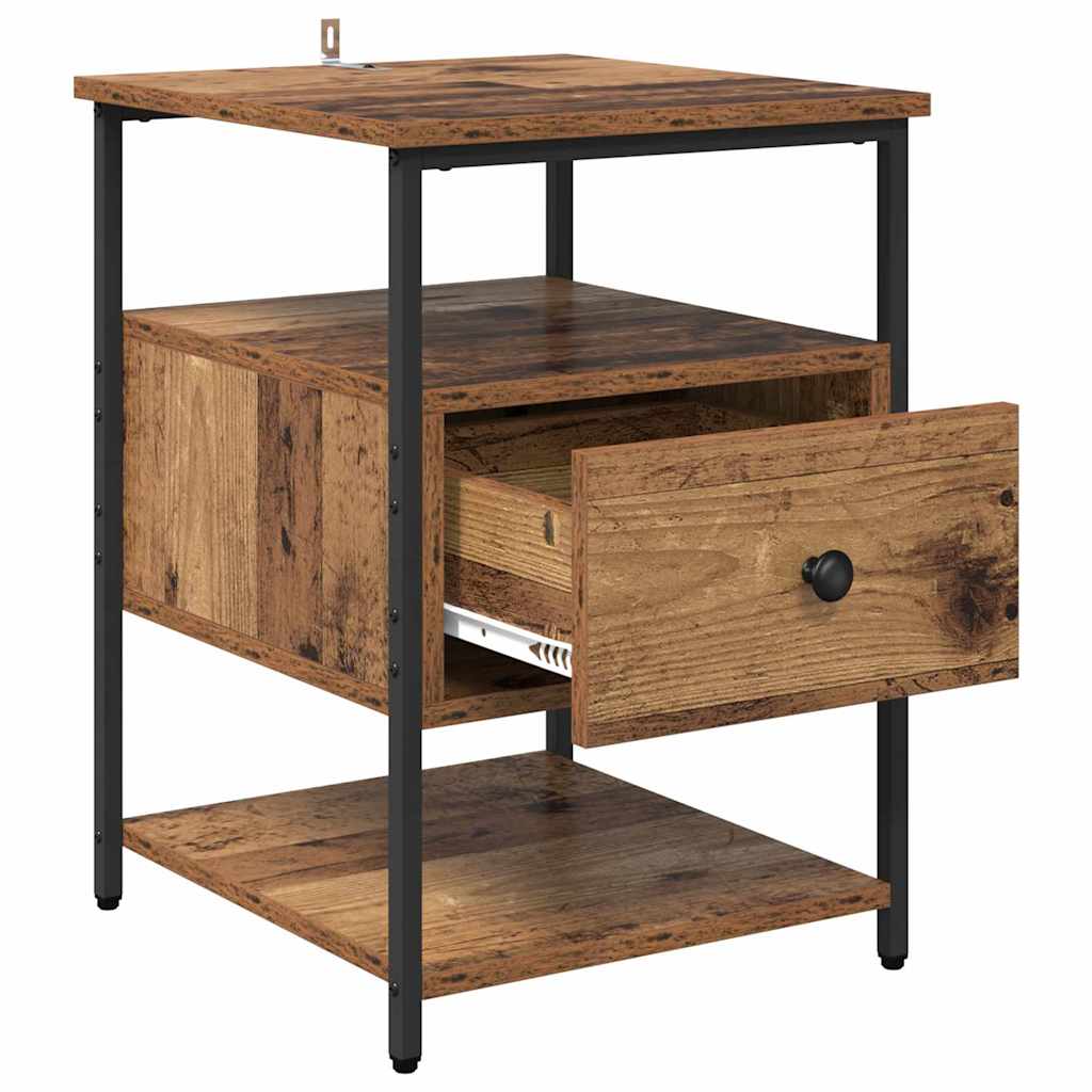 Armadio da Notte 2 pcs Legno vecchio 40 x 42 x 56 cm 881875