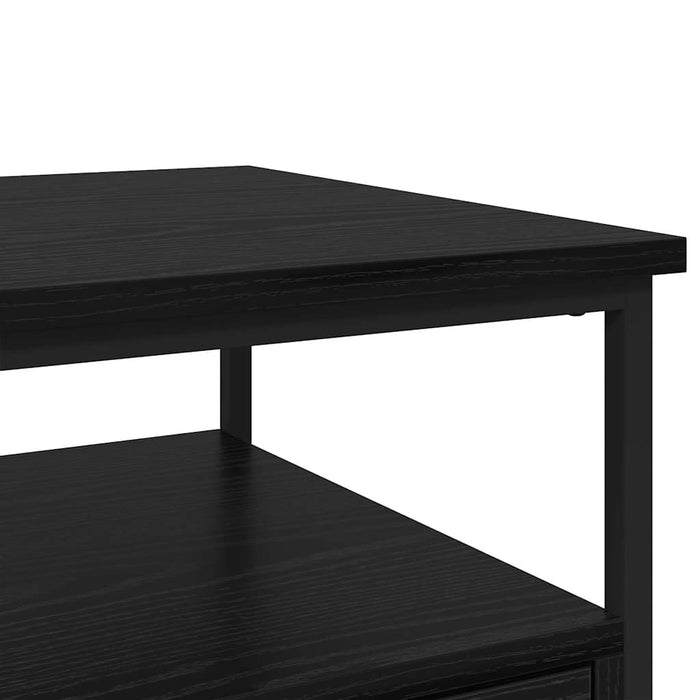 Armadio da Notte Rovere nero 40 x 42 x 56 cm Legno multistrato 881878