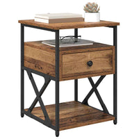 Armadio da Notte con cassetto Legno vecchio 40 x 42 x 55 cm 881881