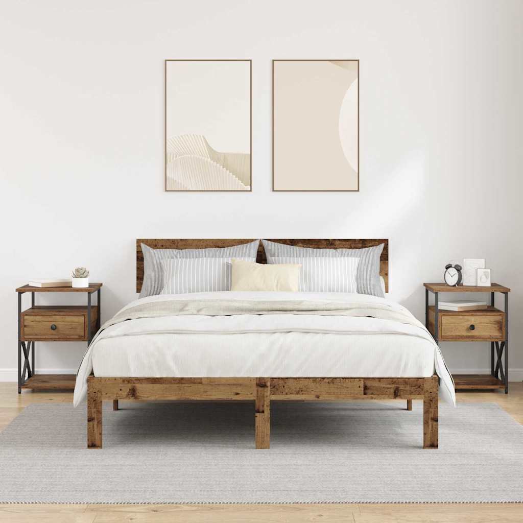 Armadio da Notte 2 pcs Legno vecchio 40 x 42 x 55 cm 881882