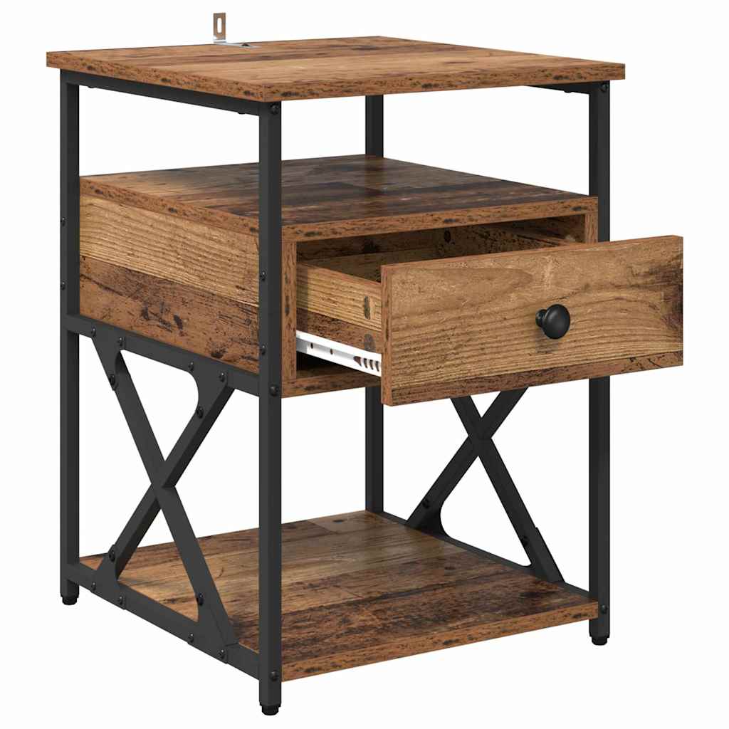 Armadio da Notte 2 pcs Legno vecchio 40 x 42 x 55 cm 881882