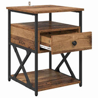 Armadio da Notte 2 pcs Legno vecchio 40 x 42 x 55 cm 881882