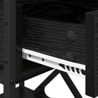 Armadio da Notte con cassetto 2 pcs Rovere nero 40 x 42 x 55 cm 881886