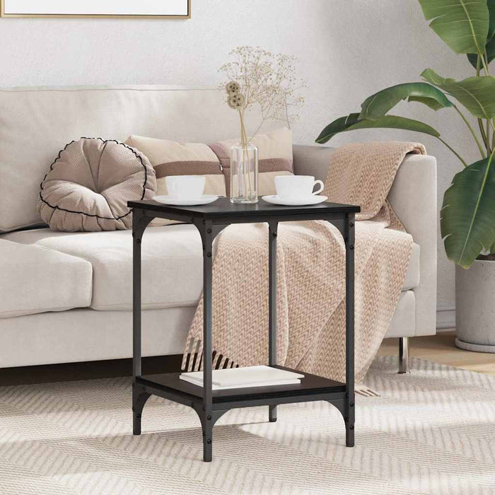 Tavolino da Salotto-Tavolino da soggiorno-Tavolo Rovere Nero 40 x 40 x 55 cm