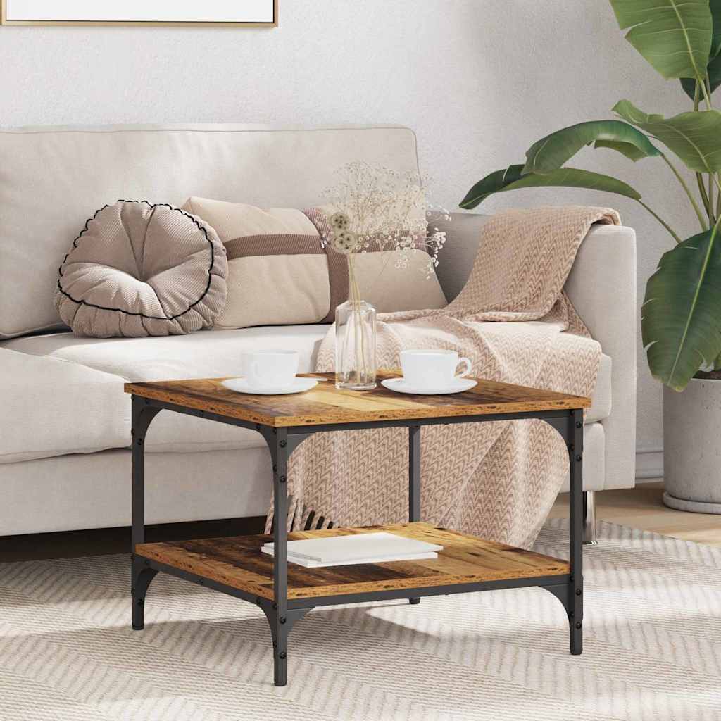 Tavolino da Salotto-Tavolino da soggiorno-Tavolo Legno vecchio 55 x 55 x 40 cm