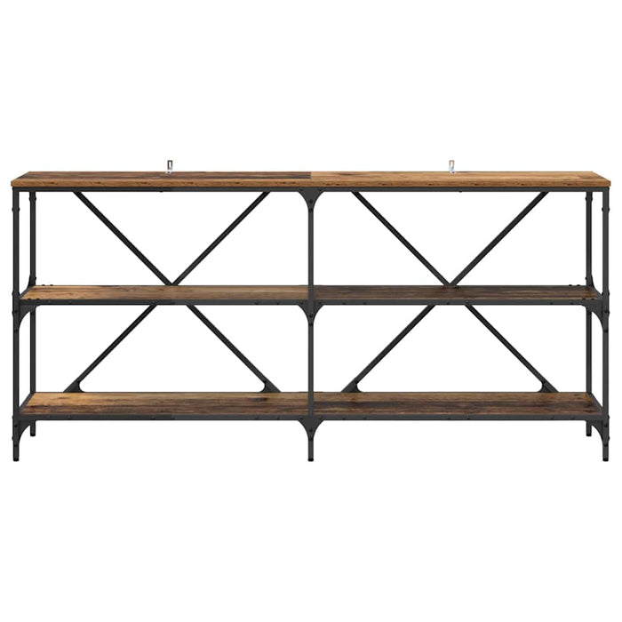 Tavolo consolle con lo scaffale Legno vecchio 160 x 30 x 75 cm 881902